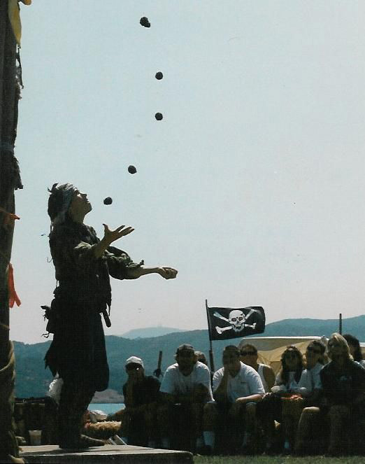 7 chainmail balls at Ojai Pirate Festival